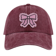 Casquettes de Baseball avec patchs à nœud papillon-Bourgogne