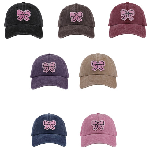 Casquettes de Baseball avec patchs à nœud papillon pour-Violet 1