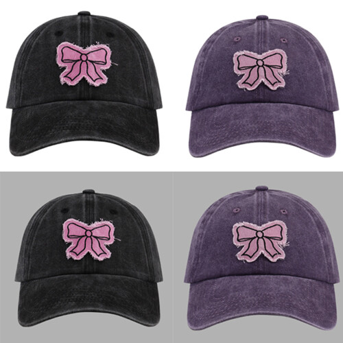Casquettes de Baseball avec patchs à nœud papillon pour-Violet 2