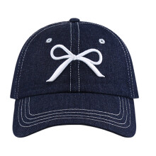 Chapeau de Baseball avec nœud papillon brodé pour-Bleu marine