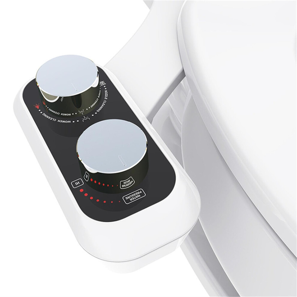 Toilet Seat Bidet Attachment,Self-Cleaning, Dual Nozzle,Hot And Cold Water Spray,Adjustable Water Pressure 9365049365055