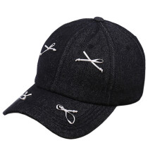Chapeau de Baseball à nœud clouté, mignon chapeau à nœud-Noir