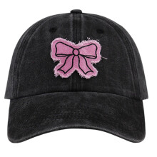 Casquettes de Baseball avec patchs à nœud papillon pour-Noir
