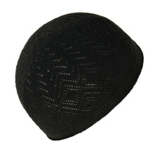 Bonnets islamiques ajourés pour adolescents, protection-Noir
