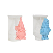 2pcs Santa Elastomer Molds for DIY Render Christmas Decoration