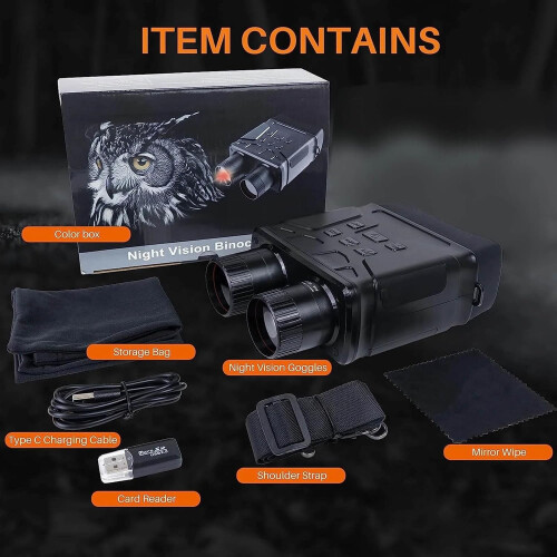 Night Vision Goggles Binoculars, 800M Digital IR Night Vision Scope Camera 4' LCD Display 1