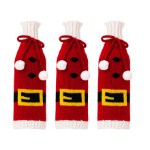 3Pack Knits Snowflake Wine Bottle Cover Protectors-Belt style