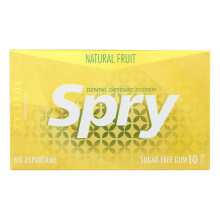(As show, One size) Spry Xylitol Gums - Fresh Fruit - Case Of 20 - 10 Count