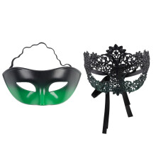 Pack of 2 Recyclable Party Disguises Permanent Plastic-Green