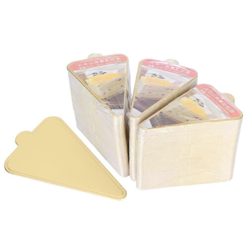 (As show, One size) 300pcs Triangular Mousse Cake Boards Cupcake Base Dessert Display Tray Cardboard Decoration Tools 1