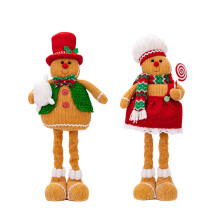 Set of 2 Gingerbreads Man Gnomes Stuffed Dolls Seasonal