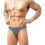 (XL, Gray leopard print) Men's Leopard Print Thong G-string Underwear 2