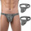 (M, Black snake pattern) Men's Leopard Print Thong G-string Underwear 3
