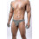 (M, Tiger head gold) Men's Leopard Print Thong G-string Underwear 5