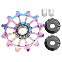 Galet de guidage en alliage d'aluminium pour vélos, galet de dérailleur arrière avec roulements métalliques, système de roulements en céramique
