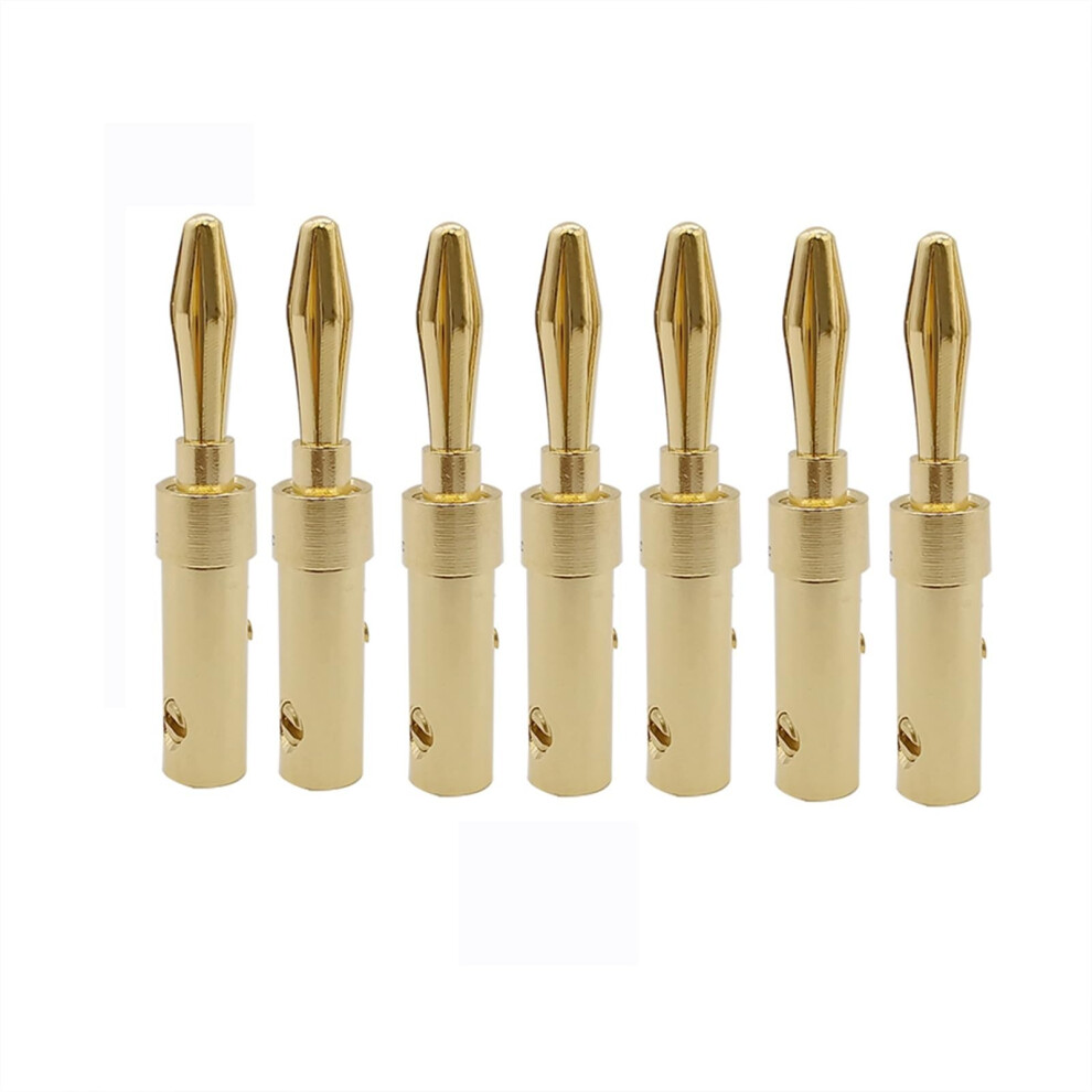 20Pcs 4Mm Banana Audio Plugs Copper Plated Cables Wire Speaker Banane Connectors For Amplifier Jack Gold 9412369418975