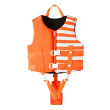 's Neoprene life jacket with adjustable buckles straps 01 Orange