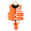 's Neoprene life jacket with adjustable buckles  straps 01 Orange 1