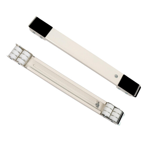 (white, 46x5x4cm) Appliance Rollers Heavy Duty Adjustable Mobile Roller Base Fridge Easy