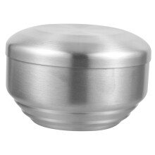 Pot rice plate bowls, sieve stove, stainless steel, Korean bowl, soup bowl, silver 10.5X10.5X5.8CM