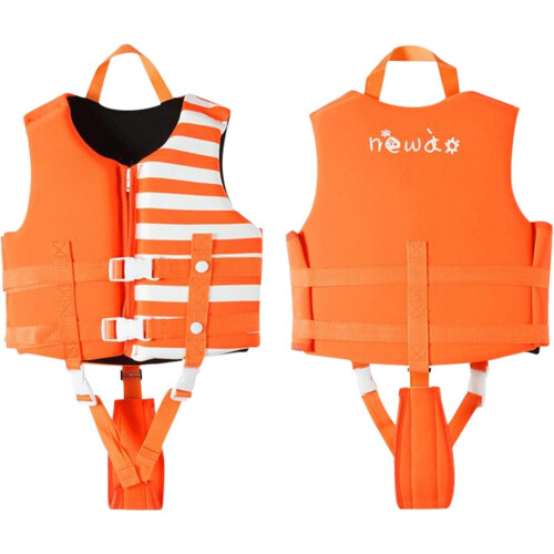 's Neoprene life jacket with adjustable buckles  straps 01 Orange 1