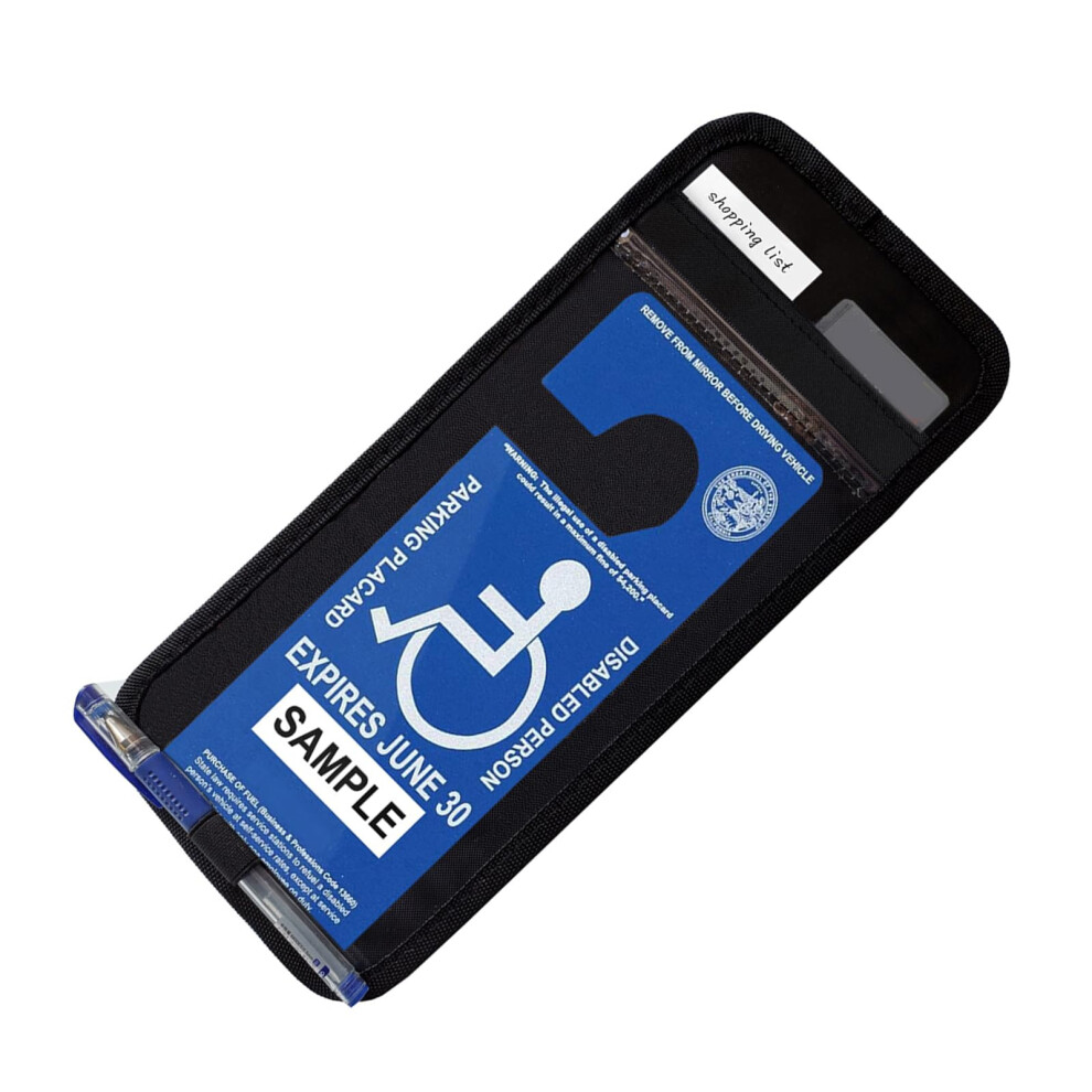 Portable Handicap Placard Holder For Auto Car Disabled Parking Permit Sign Protector 9365049367189