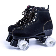 Women's Black HighTop Roller Skates Quad Wheel for Adults, , 41c