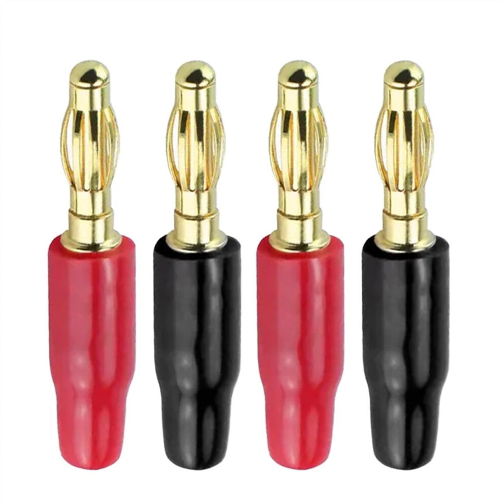 20Pcs 4Mm Banana Plug Connectors Gold-Plated Copper Pin For Speaker Wire/Electrical Multimeter Test (Color : 20 Black) 9189345686962