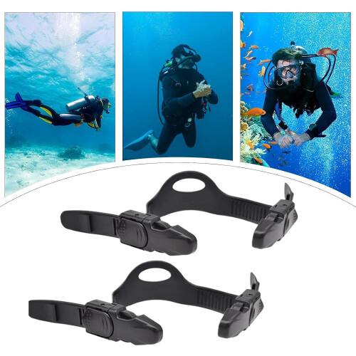 Replacement for diving fin straps  Rubber fin straps  Adjustable fin strap with quick release for divers, fin attachment black L Ref: 9439 2