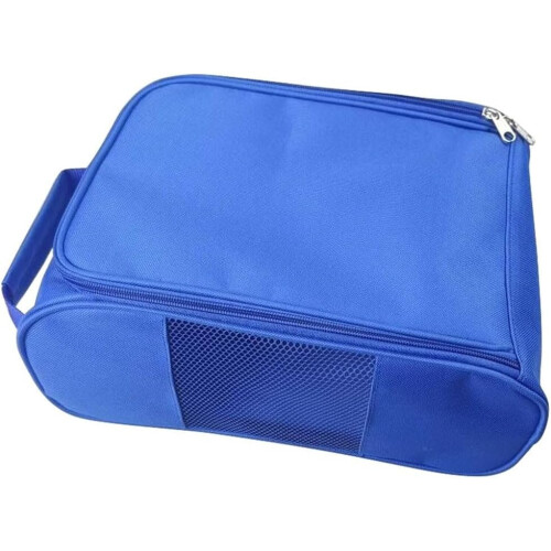 Slim polyester golf shoe bag  comfort, durability and accessibility, blue 1