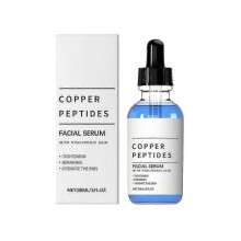 Copper Peptides Serum for Face - with GHK-Cu and Hyaluronic Acid - Anti-Aging Facial Serum for Fine Lines & Skin Elasticity - Tightening, Repairing, C