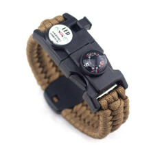 Wanderkompassarmband LED Leuchten Regenschirm Seil Thermometer zum Campen Ref: 1239