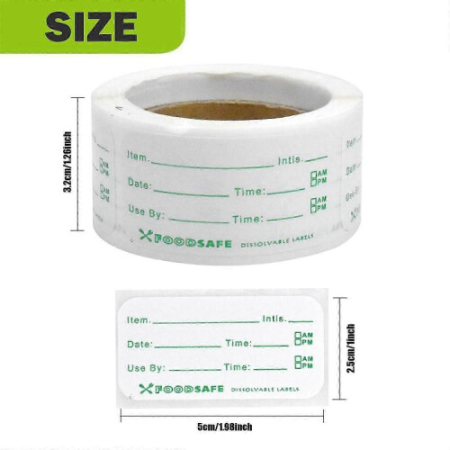 300 PCS Food Storage Labels Self-Adhesive Date Labels Removable Fre ...