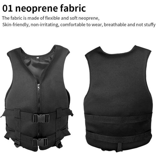 Life jacket for adults Adjustable vest Red XL 2