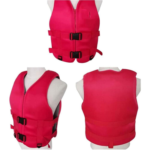 Life jacket for adults Adjustable vest Red XL 1