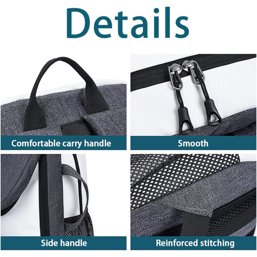 Badminton Backpack,, Separate Shoe Pocket, for 2 Racquets Black 2