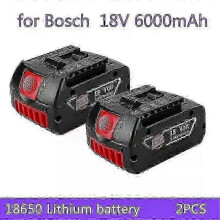 (2pcs Battery) For BOSCH 18V Original Lithium Battery Replaceable BOSCH Battery Pack 6.0AH Original Tool Rechargeable Battery Ultra long life