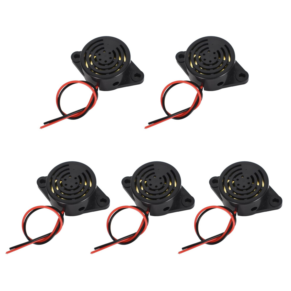 324V Electronic Buzzer, Pack Of 5 Piezo Buzzers, >95Db, Continuous Tone 9412369421746