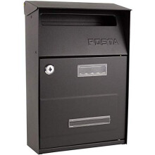 Wall Mounted Lockable Letterbox, Outdoor Post Box with Lock, Retro Vintage Aluminum Wall Mounted Mailbox, Parcel Drop Box.