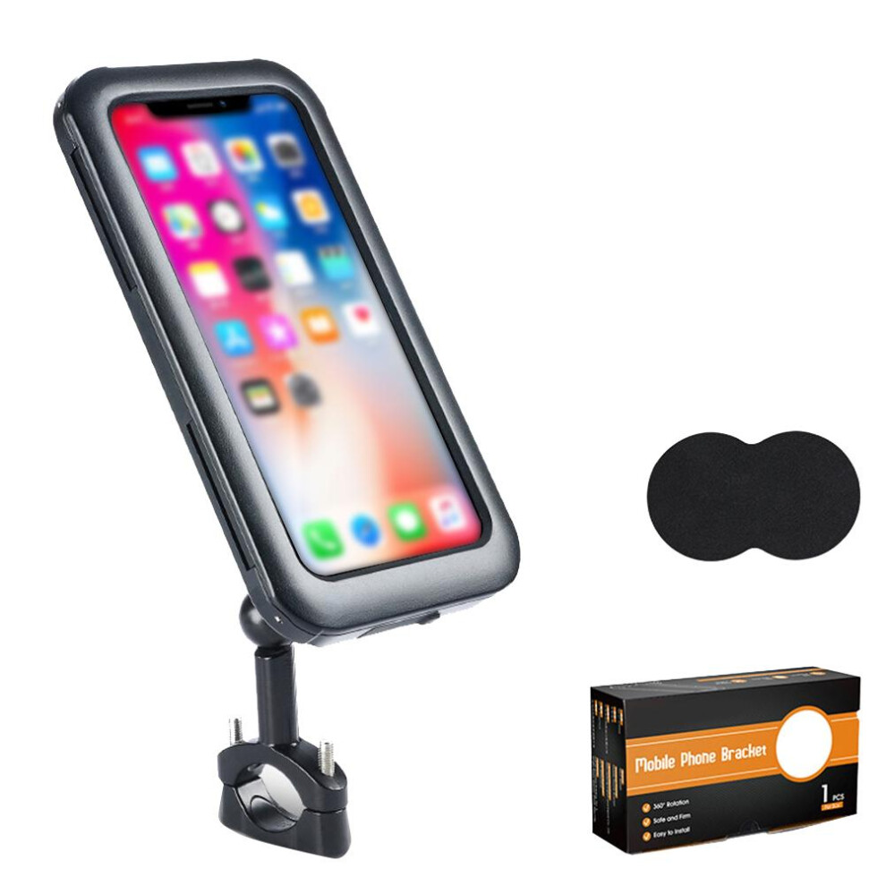 Motorbike Smartphone Clamp, Waterproof & Compression Resistant Handlebar Mount, Safe And Stable 360 Rotation Phone Holder For 3.5In-7In Devices, E 9416038129346