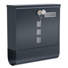 Letter Box Suggestion Box Wall Letter Box with Newspaper Compartment Letterbox 30.5*9.5*33.3cm G