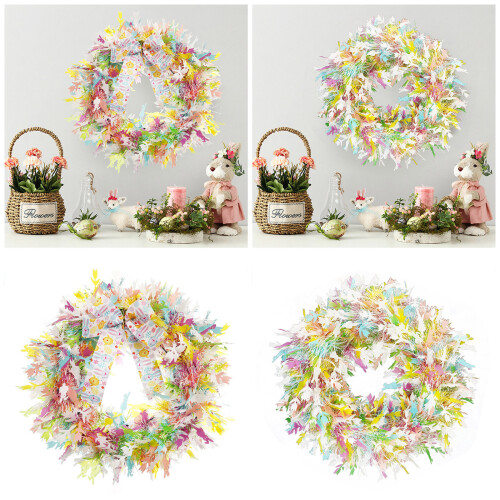 Artificial Wreath Spring Wreath for Front Door Porch Window-8 2
