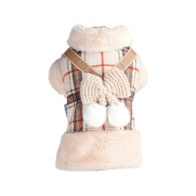 Fleece warme hondenjas Kleine hondenjassen Puppyjas met knoop-XL