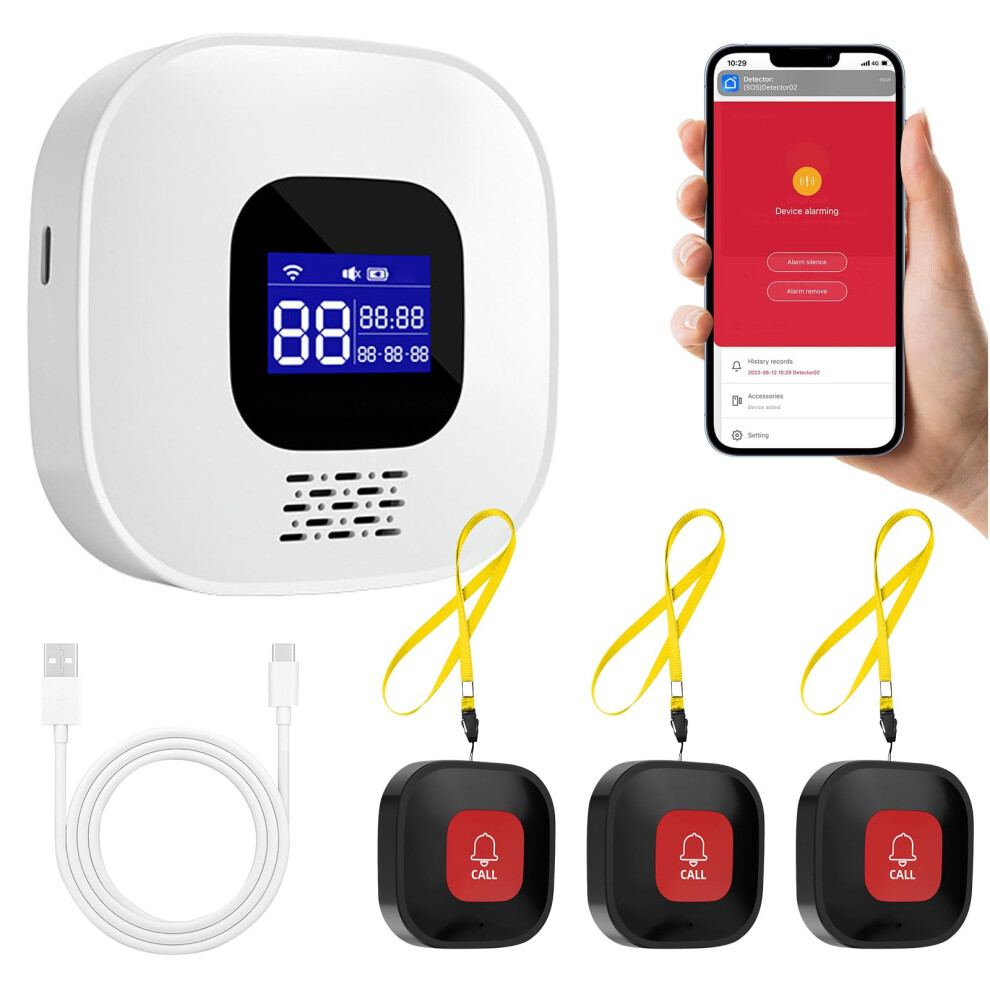WiFi Smart Emergency Call Bell for Elderly Patients Disabled / Children