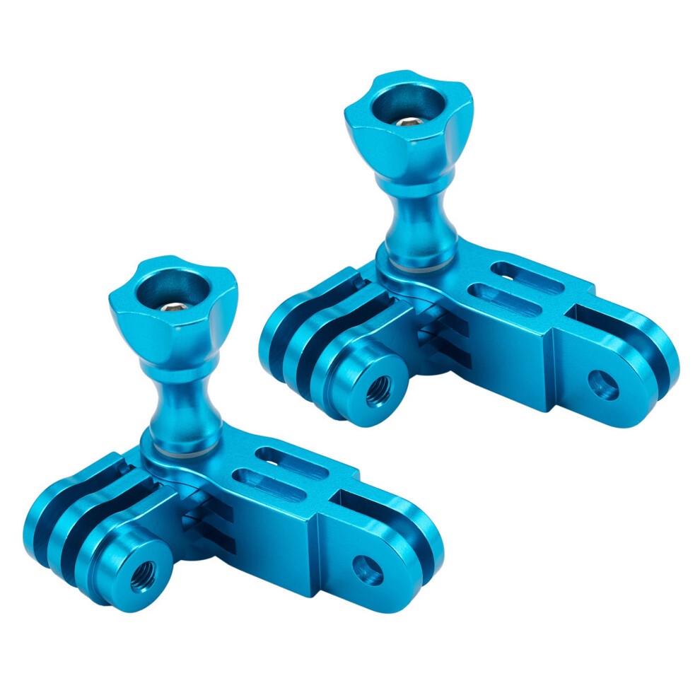 2X Three-Way Pivot Arm Mount Adapter For Gopro Hero 1 2 3 3+ 4 5 Session/Xiaomi Yi/Sj/Gitup Sport Camera Blue 6131407704865