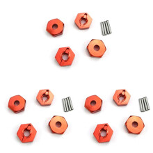 3set 12mm Combiner Wheel Hub Hex Adapter for MN86K MN86KS MN86 MN86S MN G500 1/12 RC Car Upgrade Parts Accessories,Red