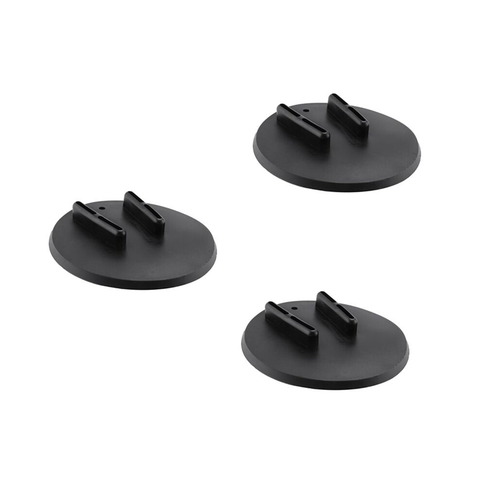 3X Motorcycle Kickstand Pad Kick Stand Coaster Puck For Touring Sportster Black 4711845667469