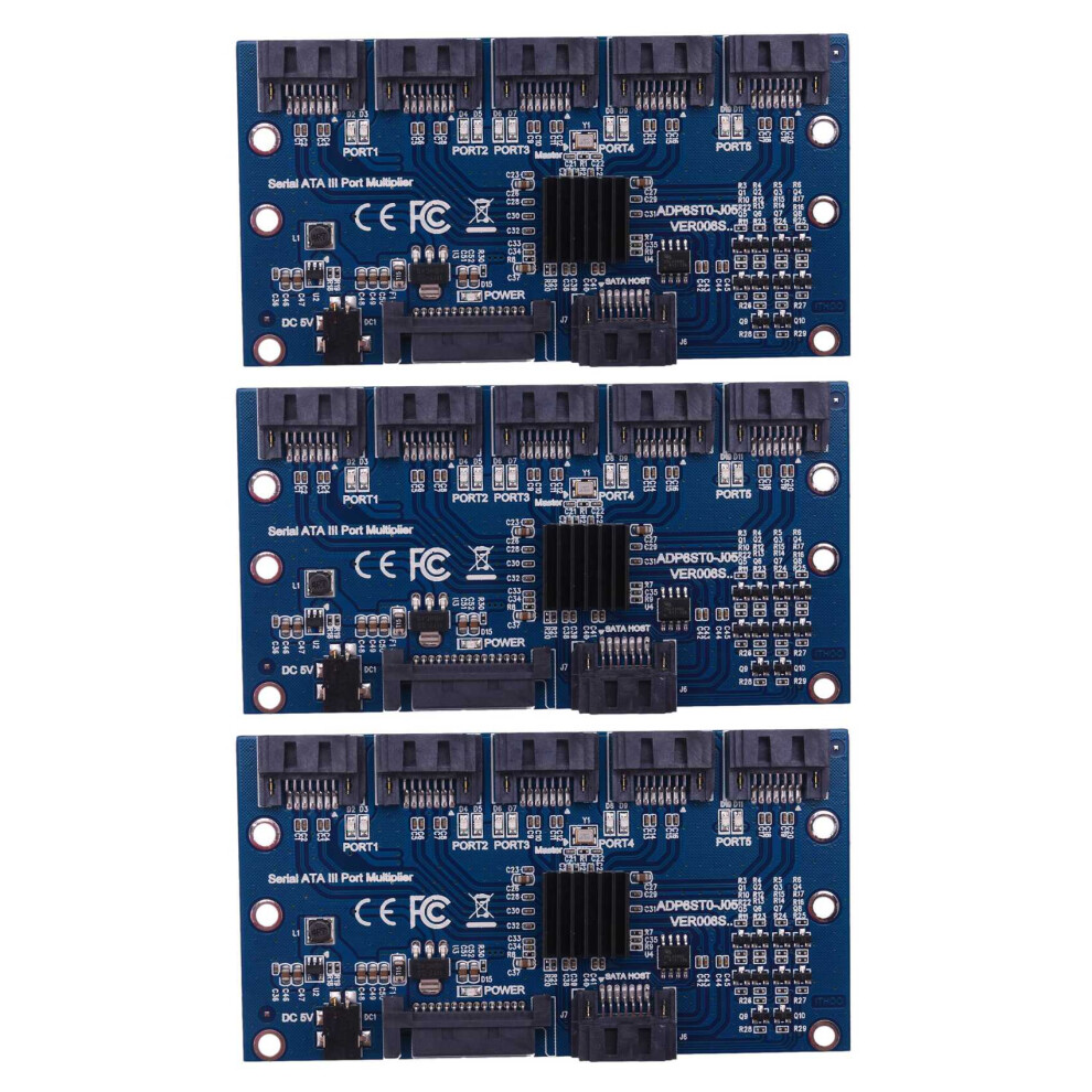 3X Controller Card Motherboard Sata Expansion Card 1 To 5 Port Sata3.0 6Gbps Multiplier Sata Port Riser Card Adapter 6132295088075