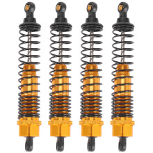 4 PeçAs Amortecedor 108Mm Liga de AlumíNio, SuspensãO Dianteira Traseira Montada Mola Amortecedor para 1/10 HSP RC Carros-Amarelo