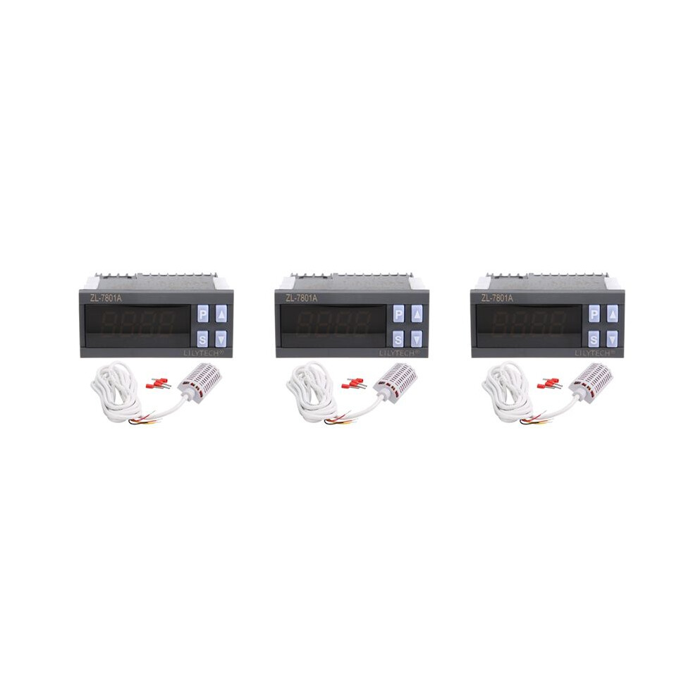 3X Lilytech Zl-7801A, Universal, General, Temperature And Humidity Controller, Thermostat And Hygrostat, Thermistat Thermostat 4712320714708